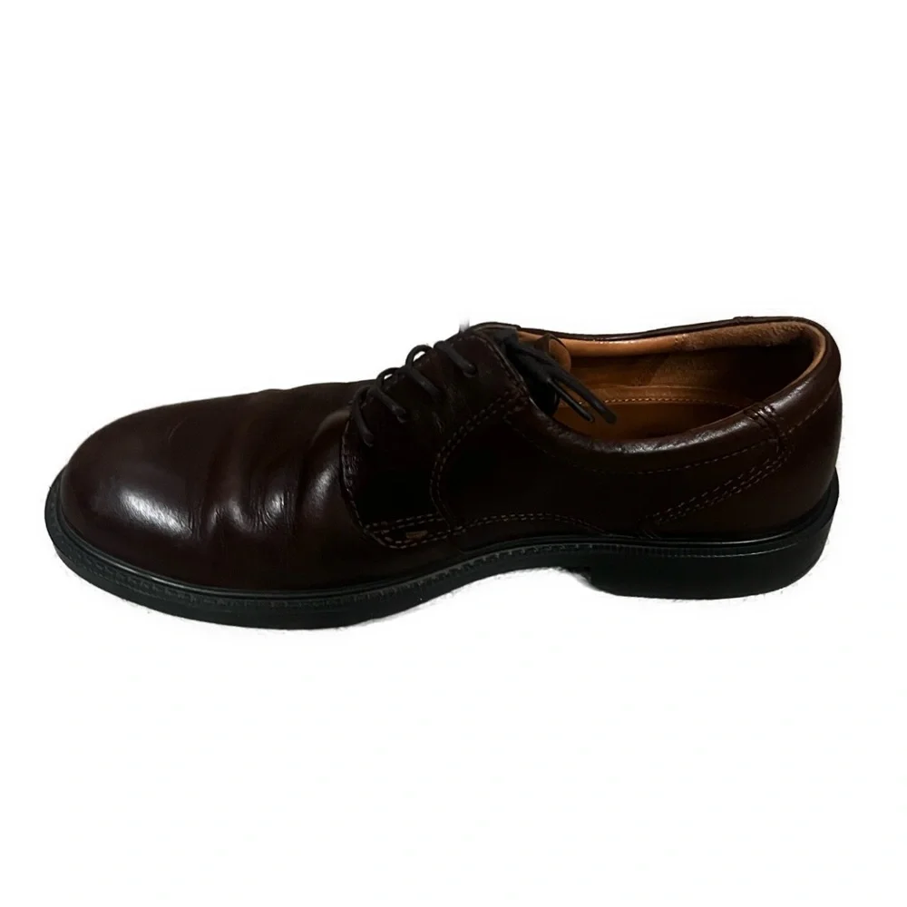 ECCO Men's Arlanda Brown Leather Plain Oxford Dress‎ Shoes- Size 7.5